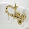 Kingston Brass CA1005T2 3-3/8" Tub Wall Mount Clawfoot Tub Faucet, Polished Brass CA1005T2 - alternate 2